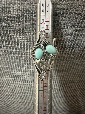 paparazzi Silver-Tone Ring with Light Turquoise Cabochons Bundle for discounts